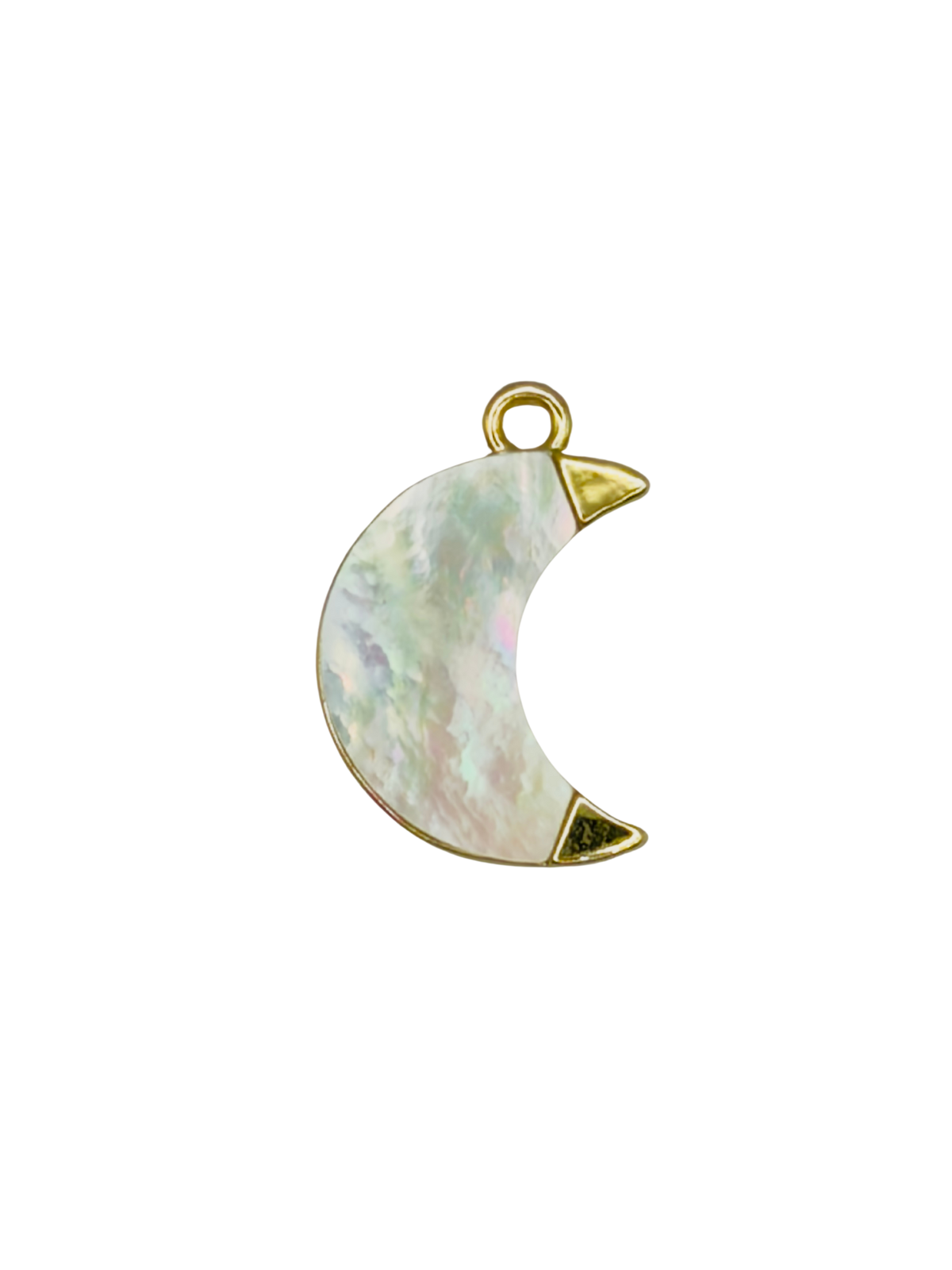 Mother of Pearl Moon Charm