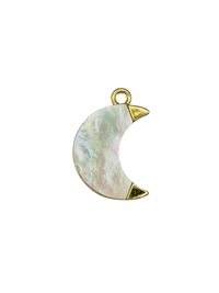 Mother of Pearl Moon Charm
