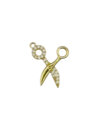 CZ Scissor Charm