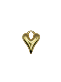 Puffy Gold Heart Charm