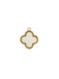 Mother of Pearl Clover Charm