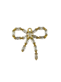 Baguette CZ Bow Charm