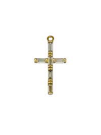 Baguette CZ Cross Charm