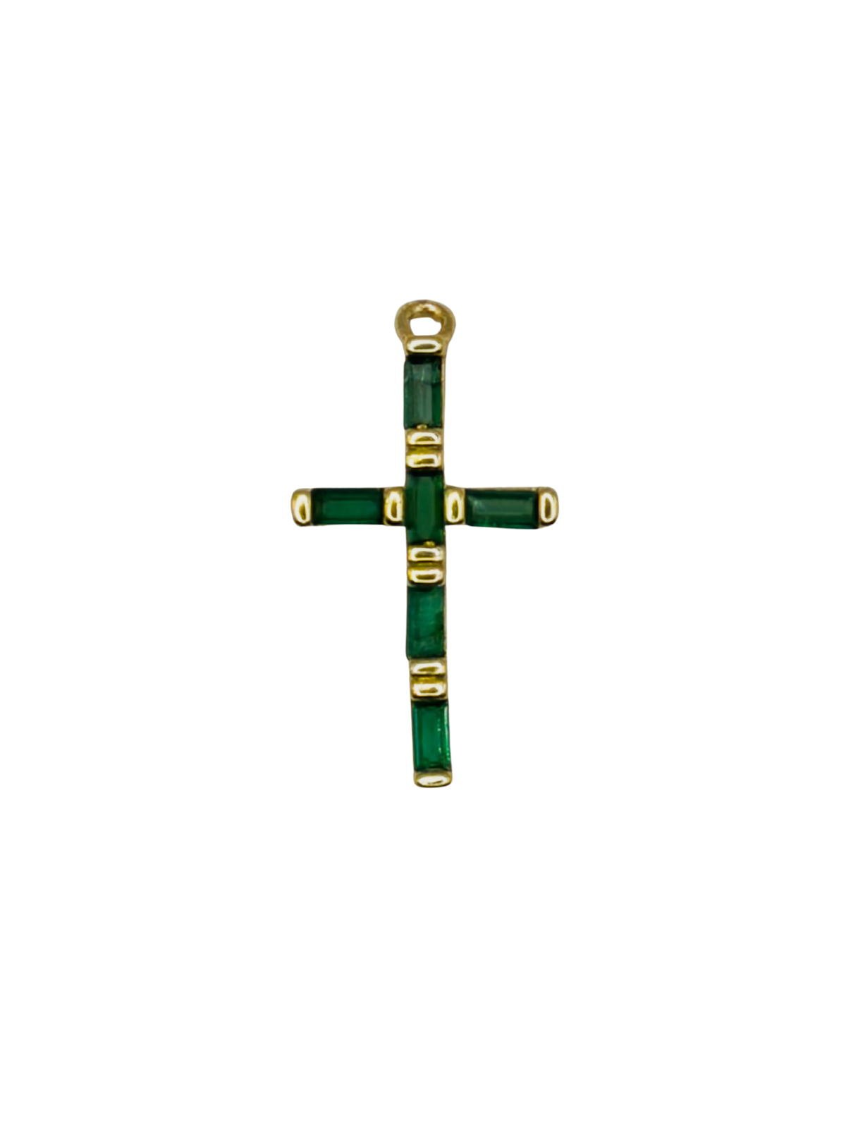 Baguette CZ Cross Charm