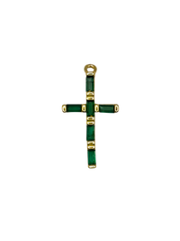 Baguette CZ Cross Charm