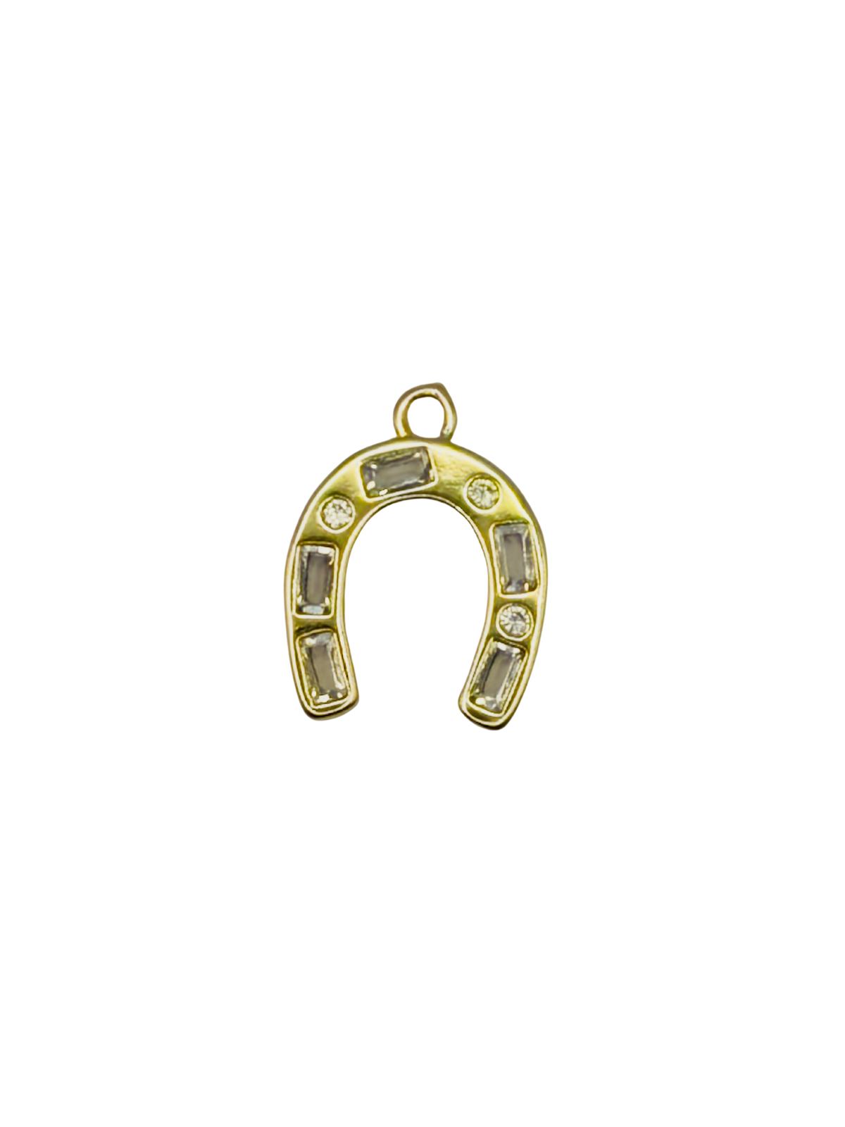 CZ Horseshoe Charm