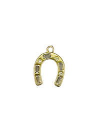 CZ Horseshoe Charm