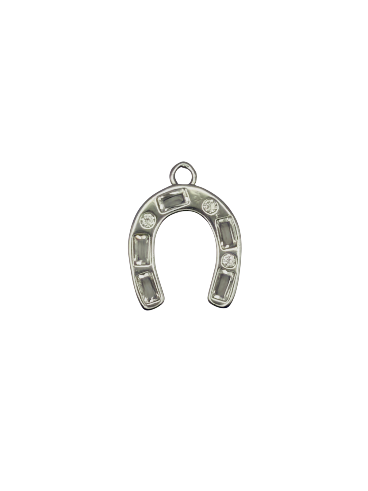 CZ Horseshoe Charm