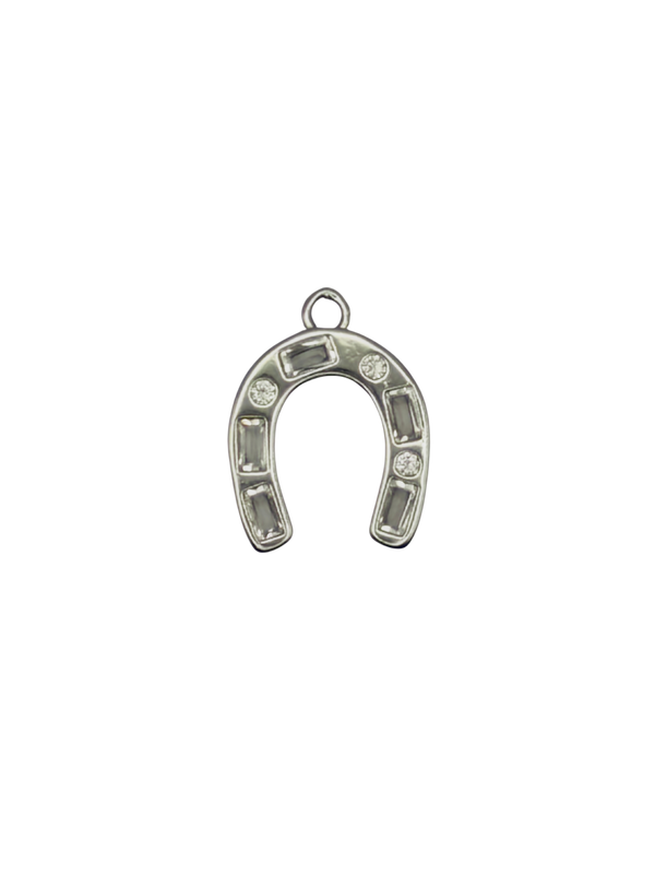 CZ Horseshoe Charm