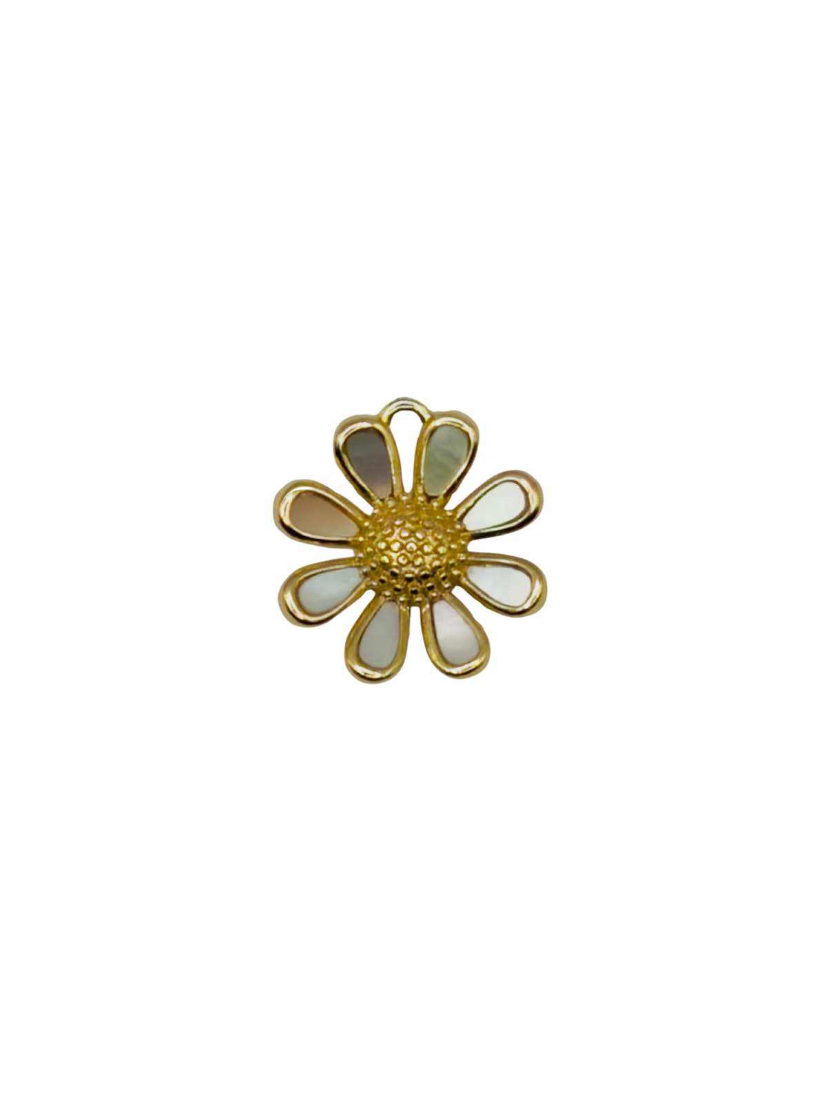Mother of Pearl Sunflower Charm