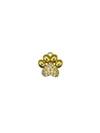 CZ Dog Paw Charm