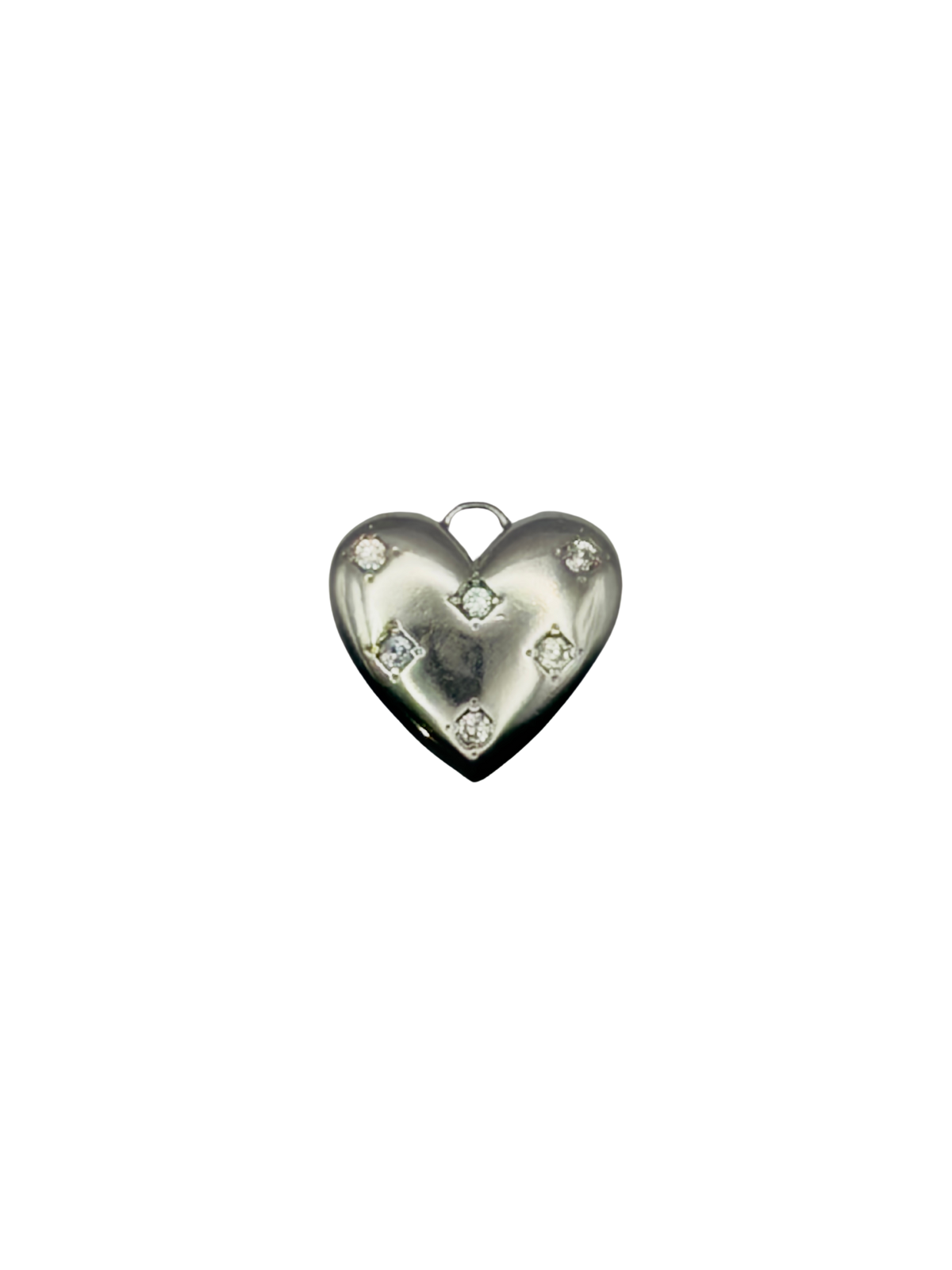 Puffy CZ Heart
