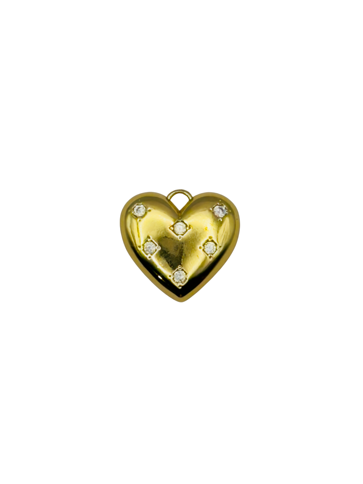 Puffy CZ Heart