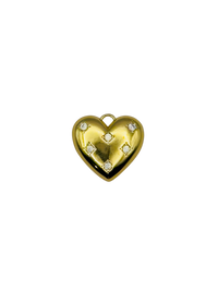 Puffy CZ Heart