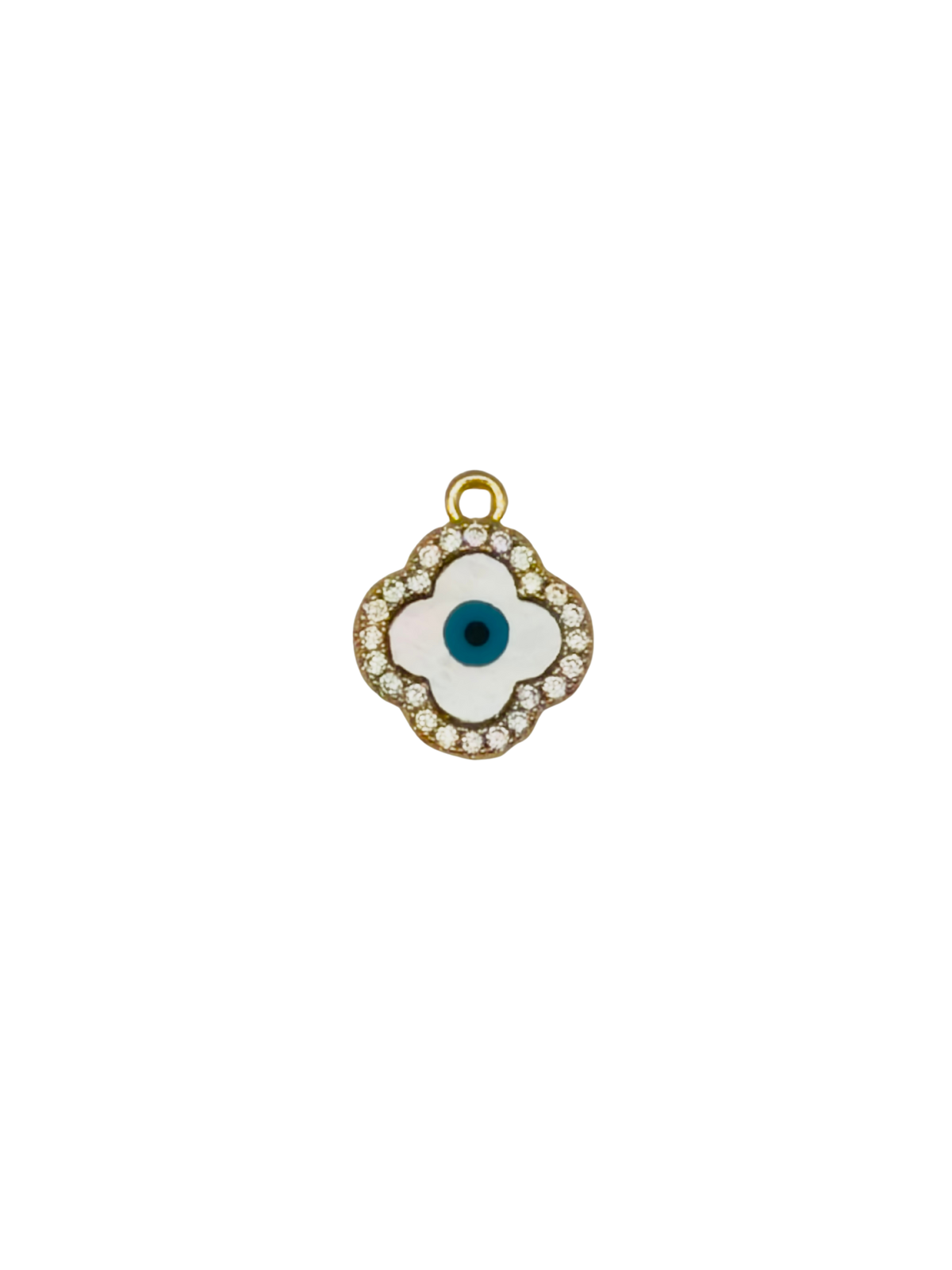 Enamel CZ Evil Eye Charm
