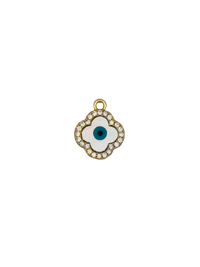 Enamel CZ Evil Eye Charm