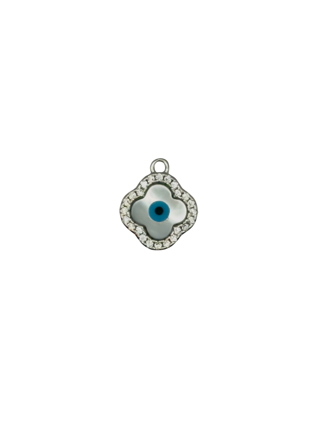 Enamel CZ Evil Eye Charm