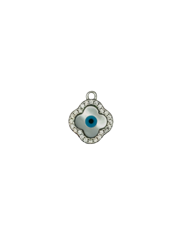 Enamel CZ Evil Eye Charm