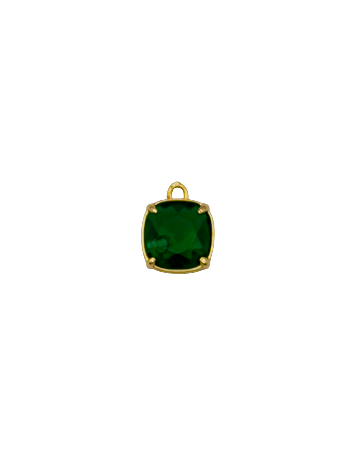 Gold Square Round Gemstone