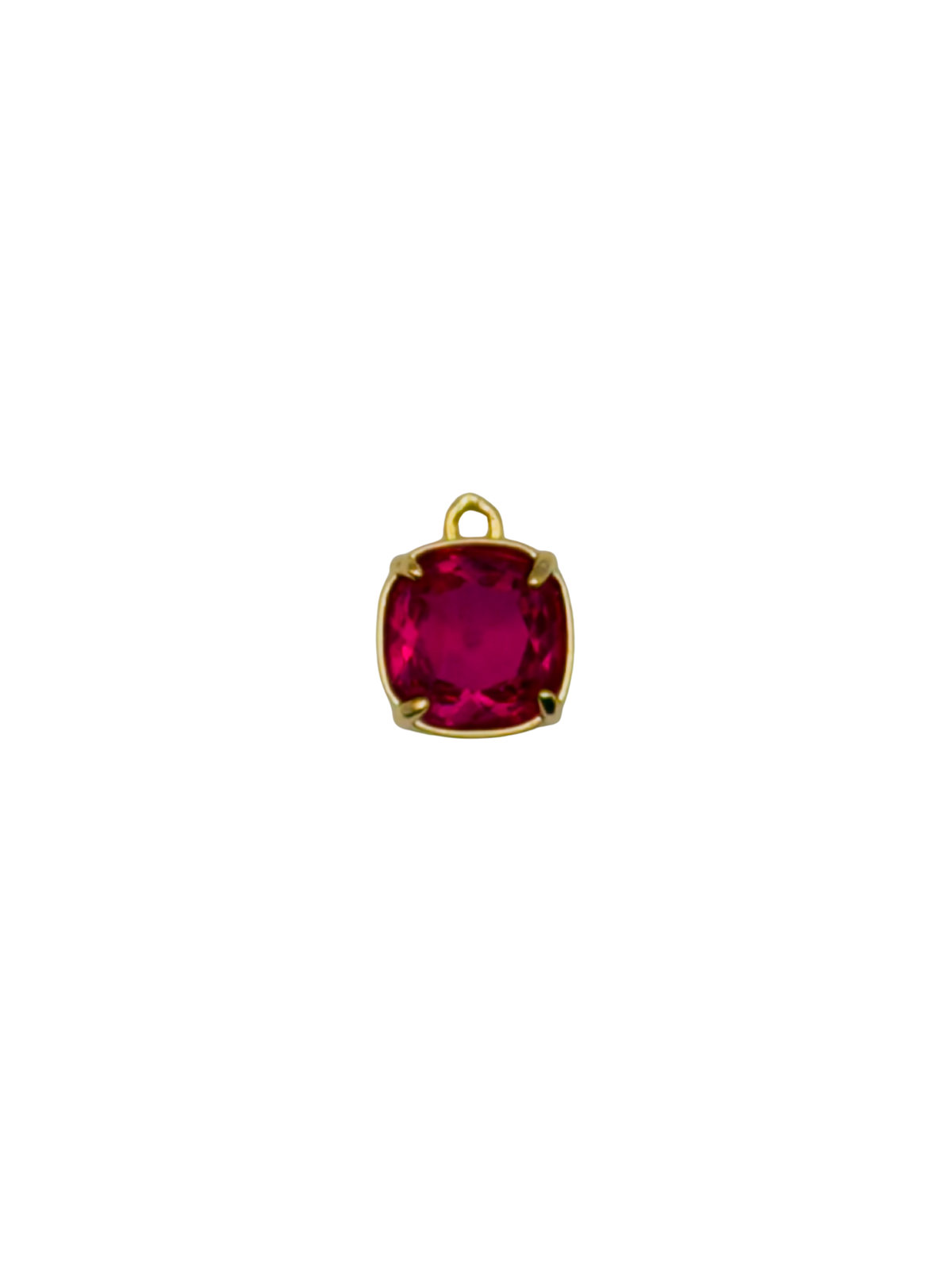 Gold Square Round Gemstone