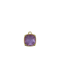 Gold Square Round Gemstone