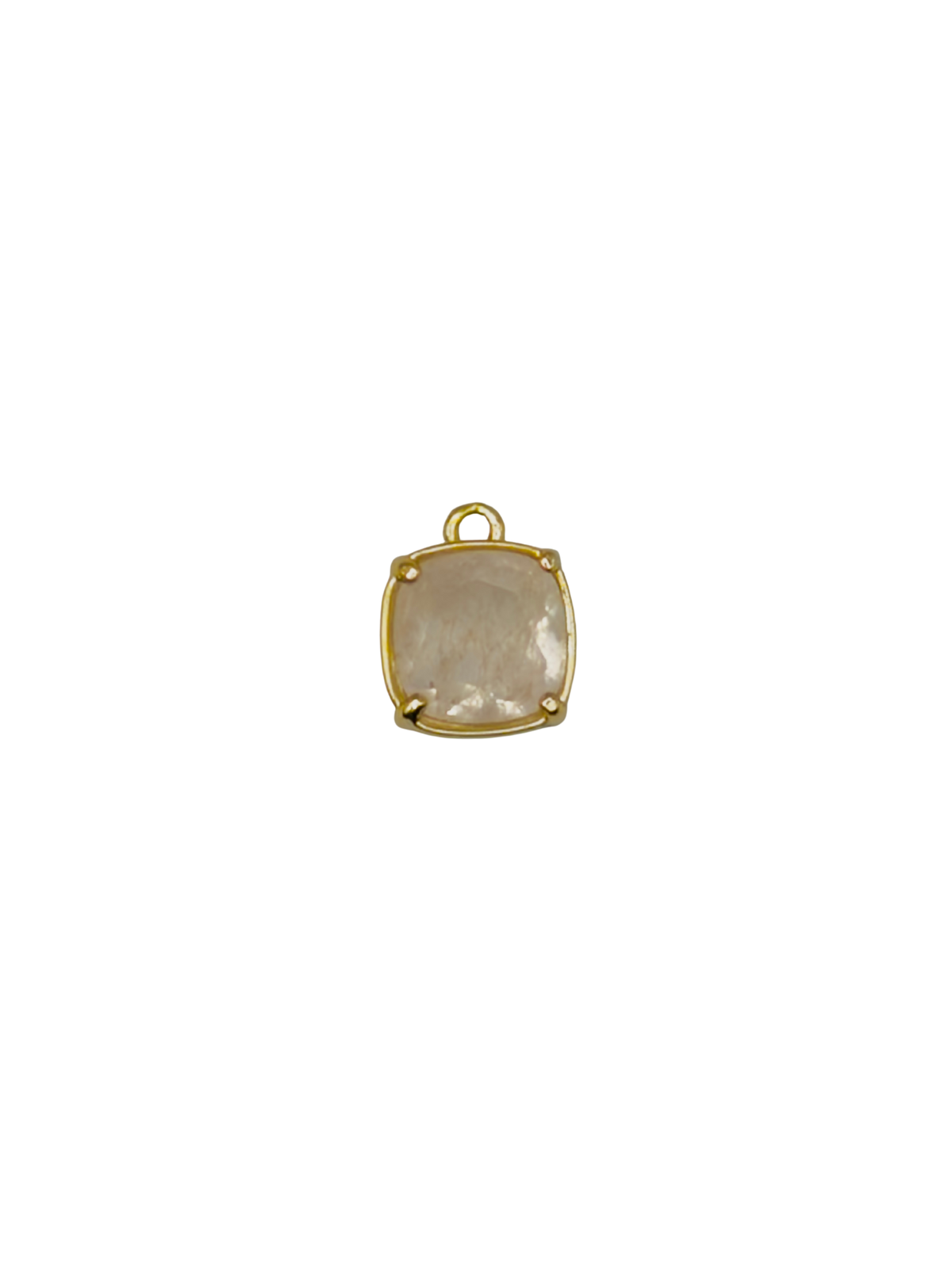 Gold Square Round Gemstone