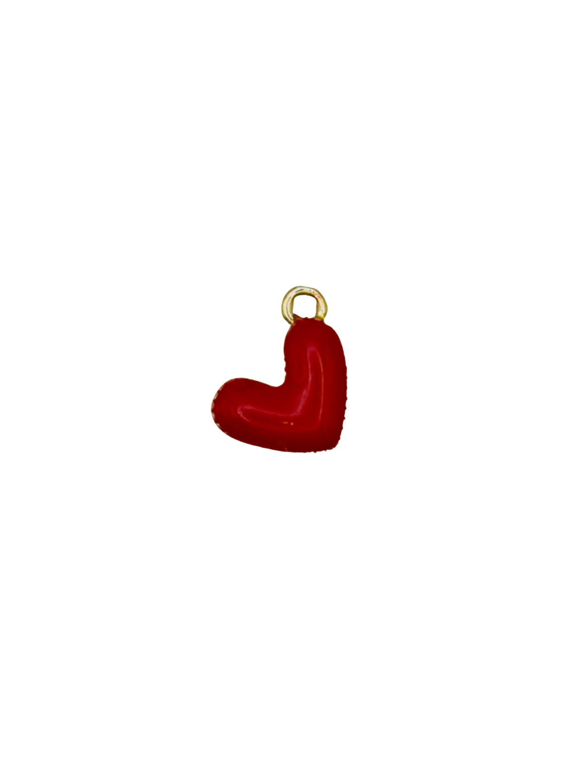 Puffed Red Heart Charm