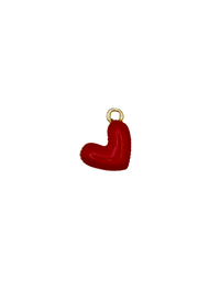 Puffed Red Heart Charm