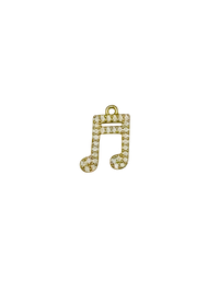 CZ Music Note Charm