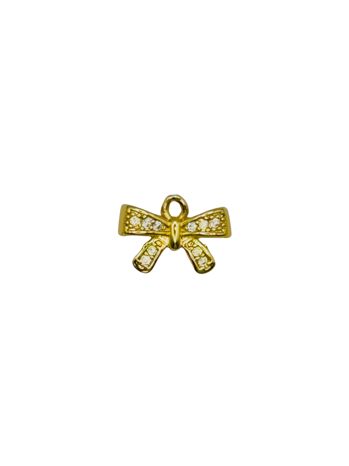 Mini CZ Bow Charm