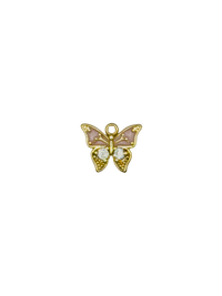 Pink Enamel Butterfly