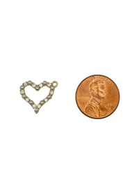 Pearl CZ Heart Charm