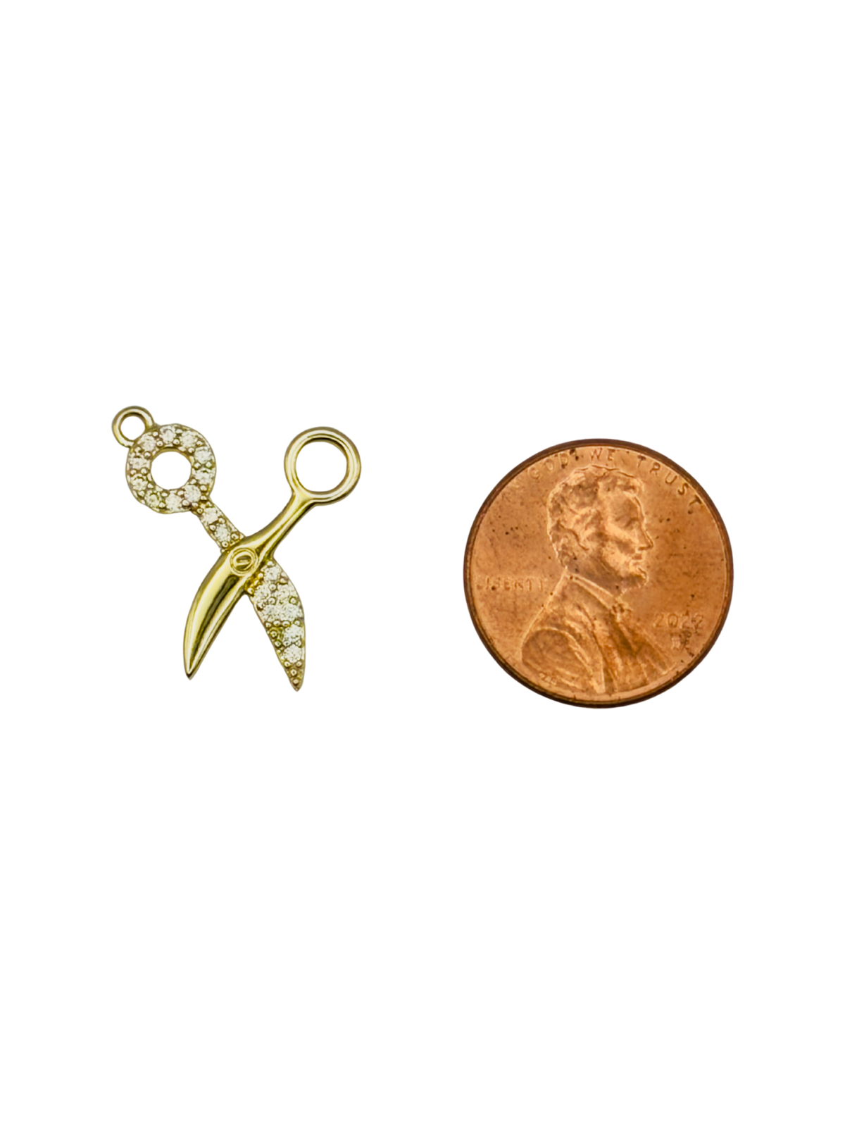 CZ Scissor Charm