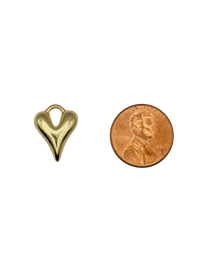 Puffy Gold Heart Charm