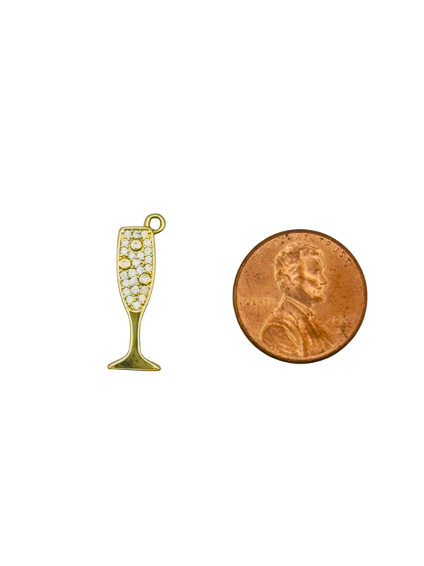 CZ Champgane Flute Charm