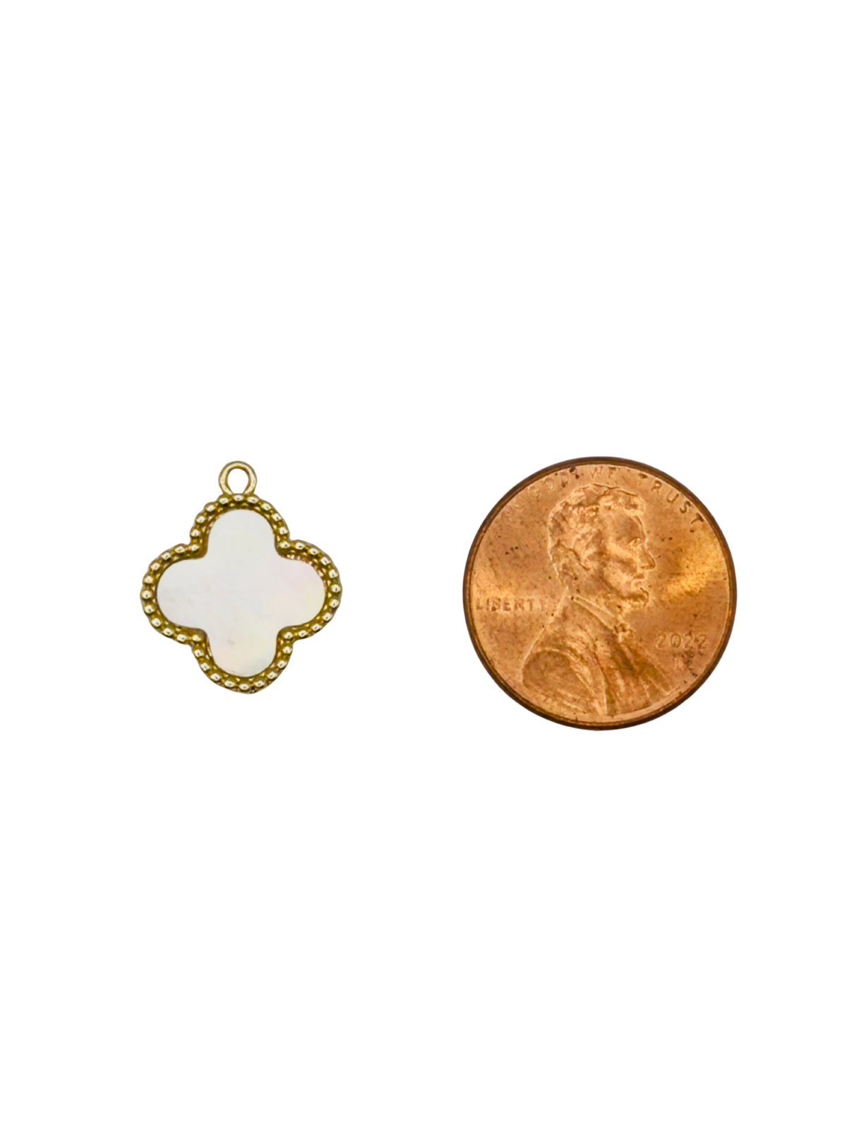 Mother of Pearl Clover Charm