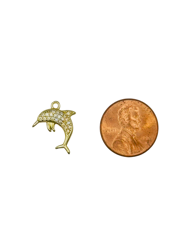 CZ Dolphin Charm