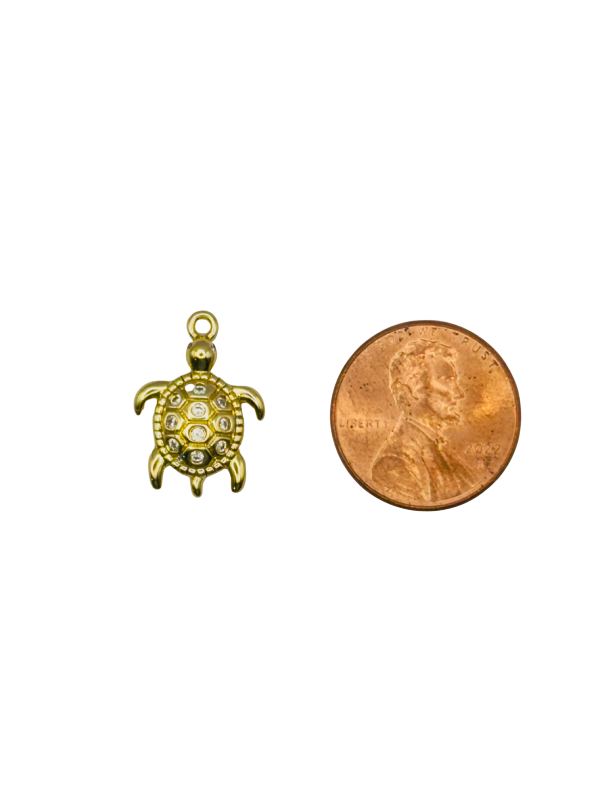 CZ Turtle Charm