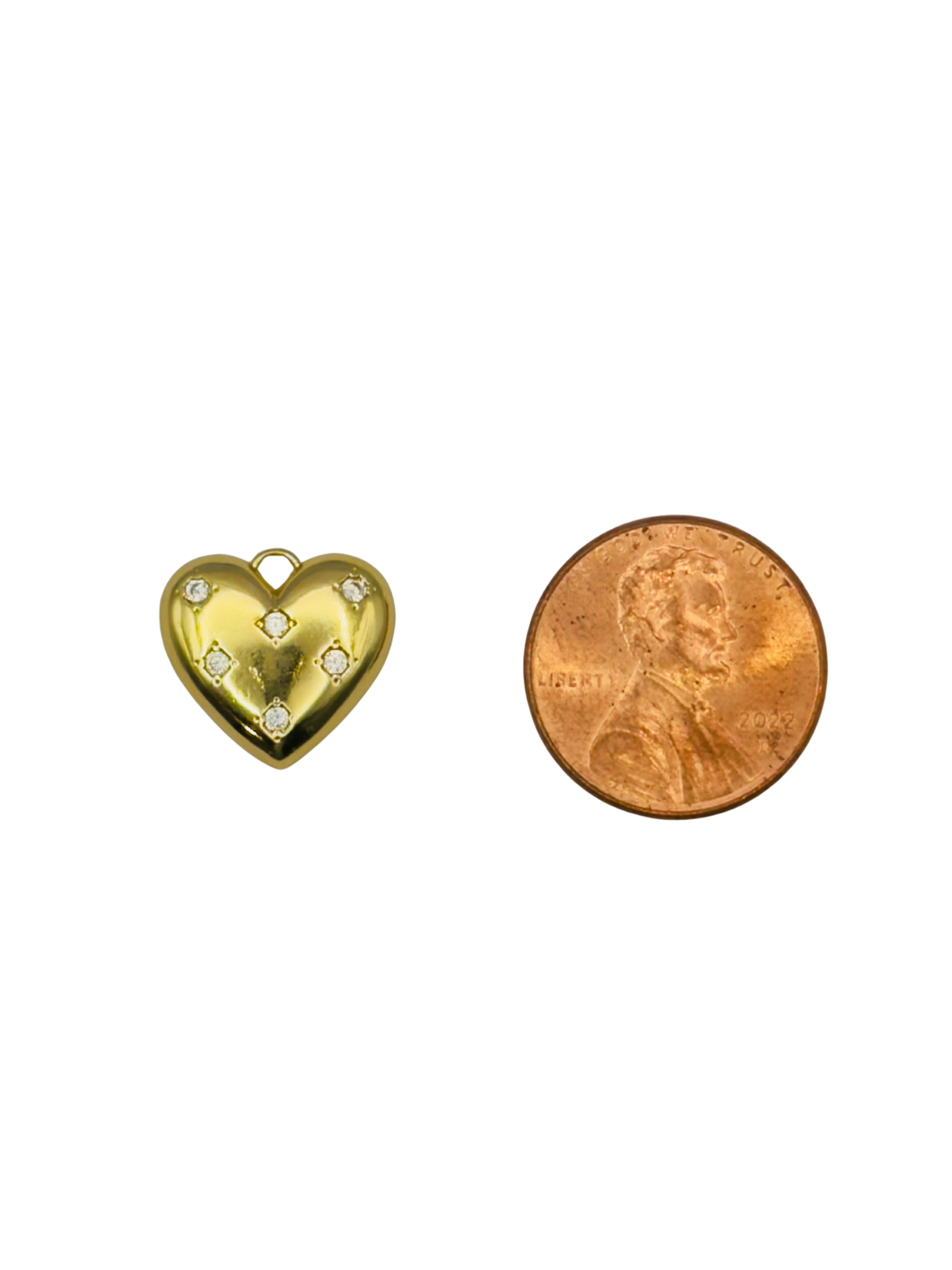 Puffy CZ Heart