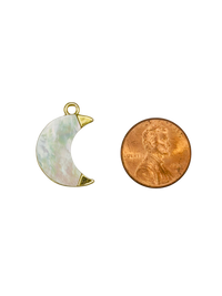 Mother of Pearl Moon Charm