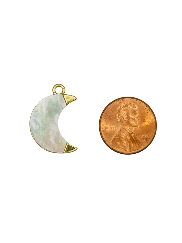 Mother of Pearl Moon Charm