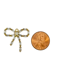 Baguette CZ Bow Charm