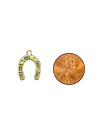 CZ Horseshoe Charm