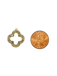 Baguette CZ Clover Charm