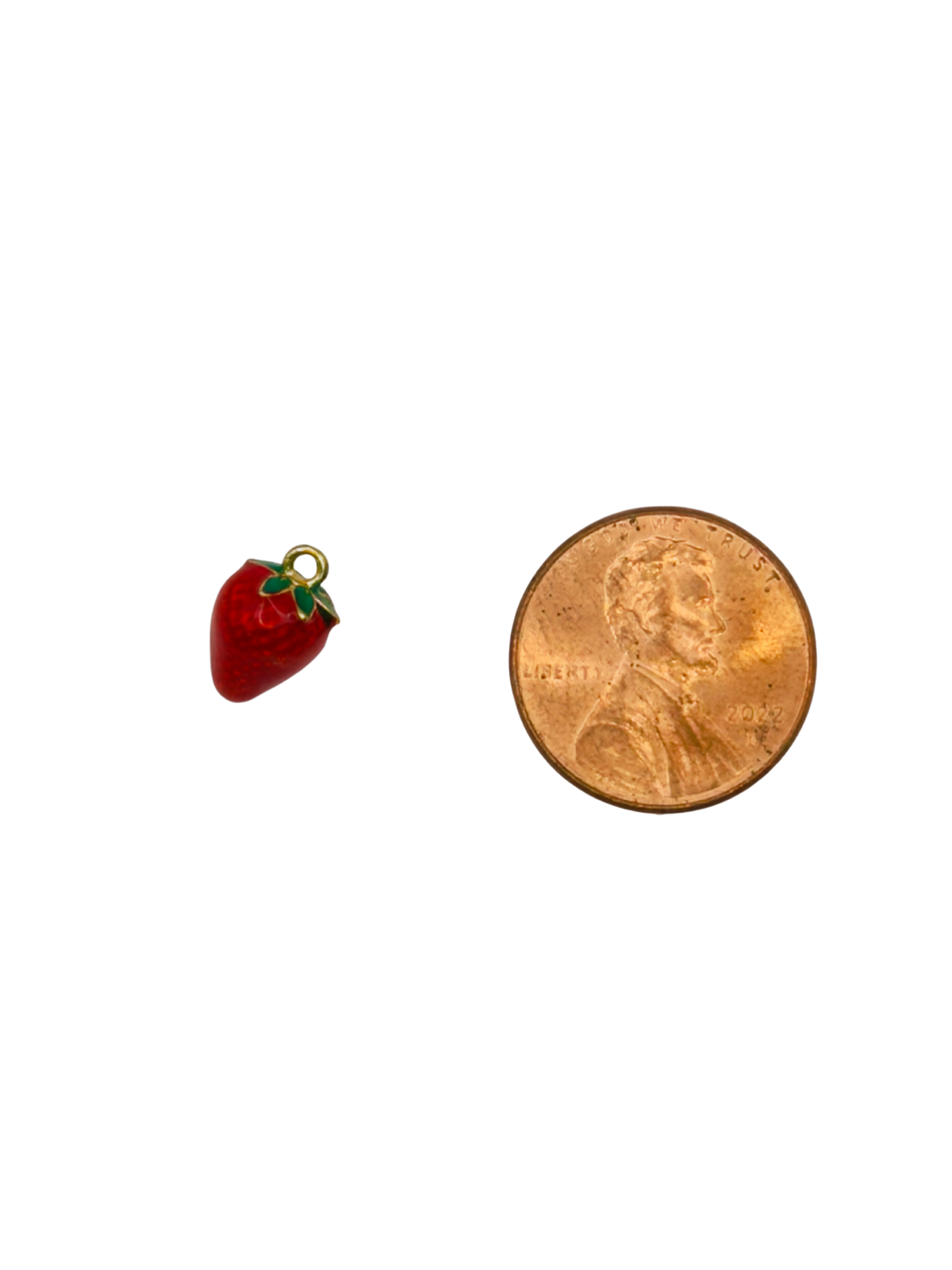 Enamel Strawberry Charm