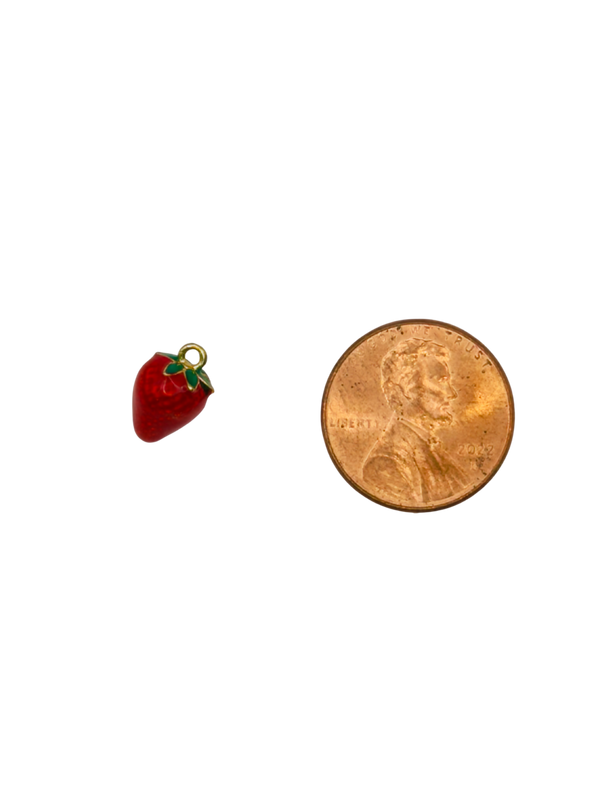 Enamel Strawberry Charm