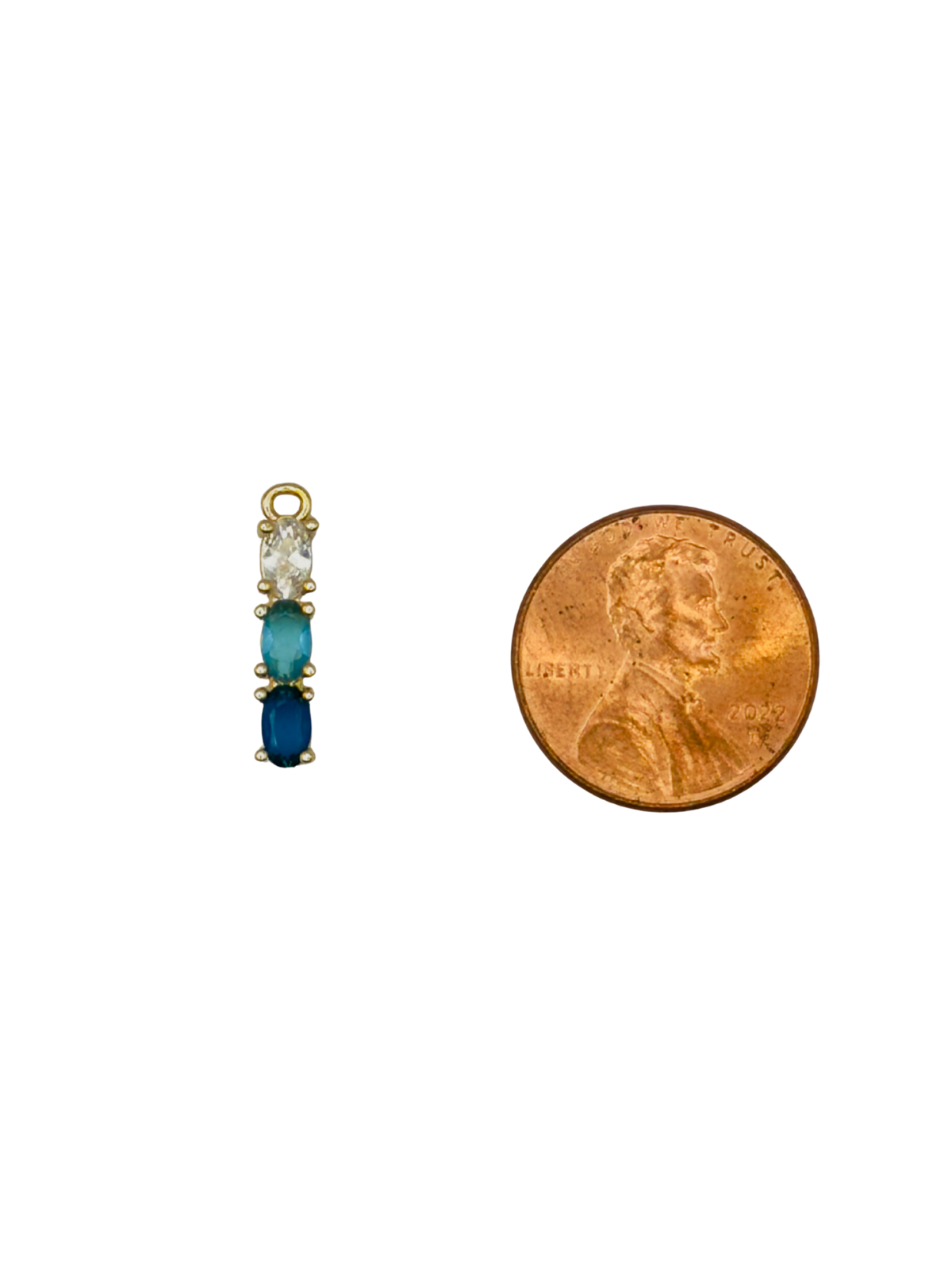 Gold 3 Drop Gemstone