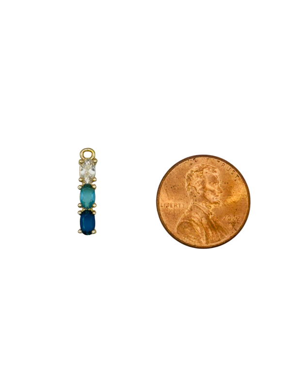 Gold 3 Drop Gemstone