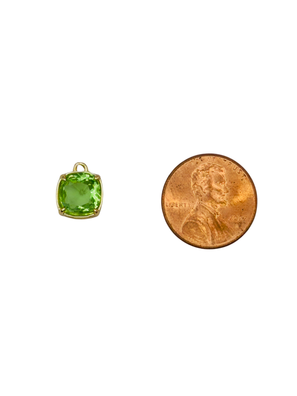 Gold Square Round Gemstone