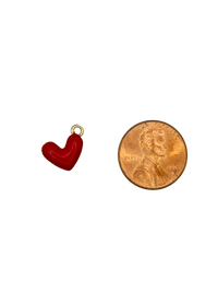 Puffed Red Heart Charm